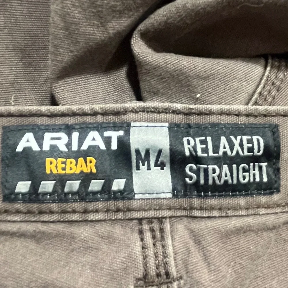 Ariat Rebar M4 Made Tough Rust‎ Brown Cargo Pants Actual 30x31 Not 30x34 Men's